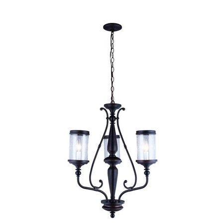 World Imports Chandeliers Estella Collection 3-Light Oil Rubbed Bronze