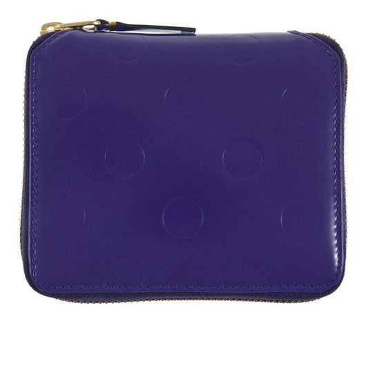 NEW Comme Des Garçons Leather Wallet Polka Dots Embossed (Purple SA2100NE)