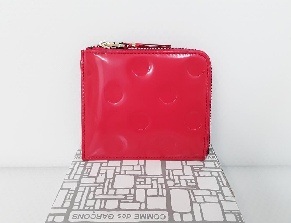 Comme Des Garçons Dots Embossed Wallet (SA3100NE) - Red