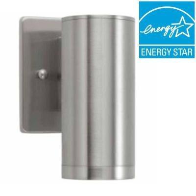 Home Decorators Collection Brushed Nickel Outdoor LED Sconce
