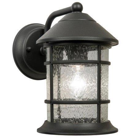 Sunset Black Outdoor Wall Lantern GLASS IS CRACKED