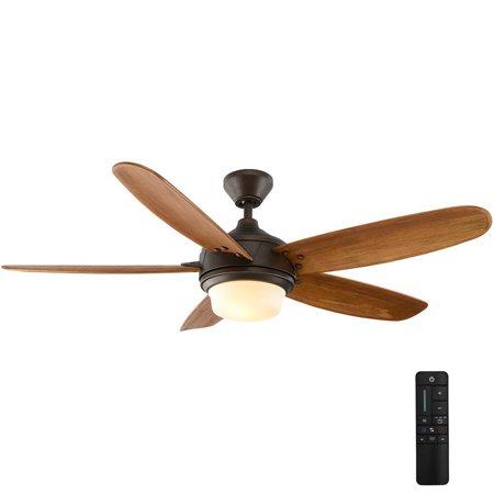 Home Decorators Collection Breezmore 56 in. LED Mediterranean Bronze Ceiling Fan