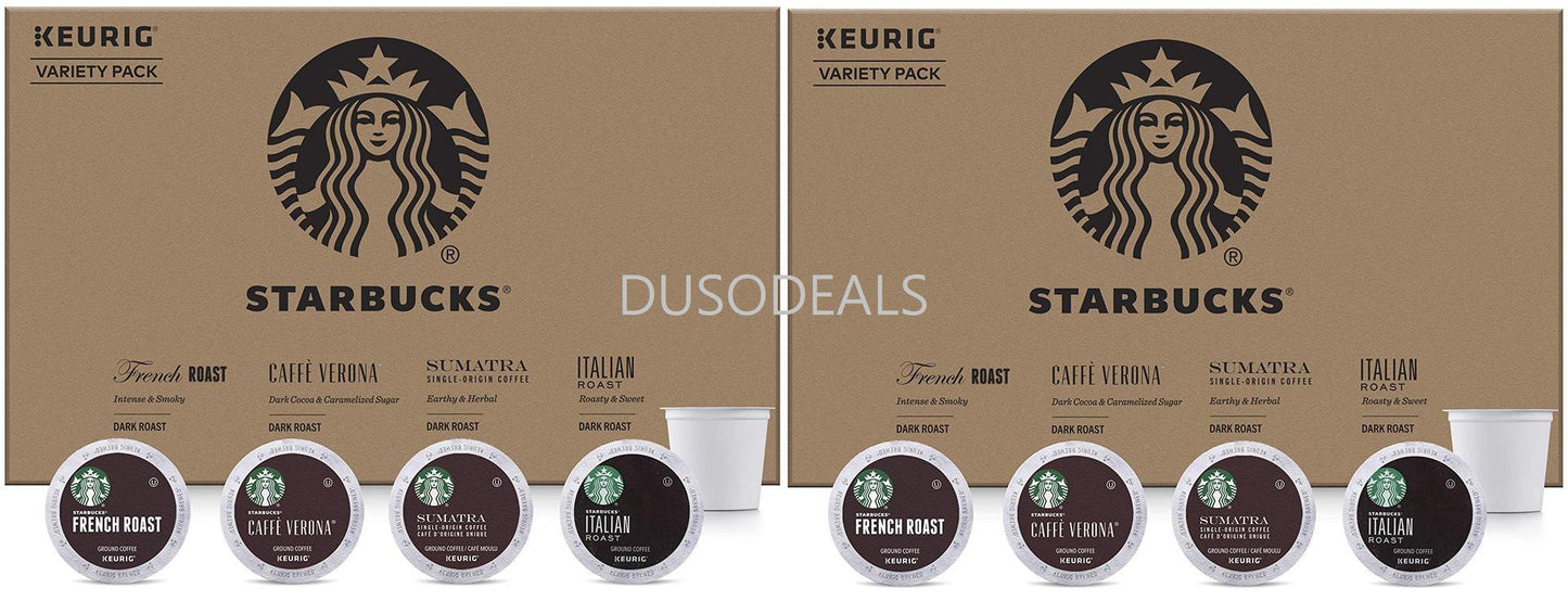 LOT OF 192 K CUPS Starbucks Dark Roast Coffee Variety Pack for Keurig EXP 10/19