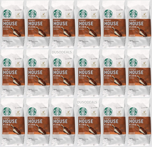 18 PACK Starbucks House Blend Medium Ground Coffee 12 Oz Beast Before Jan 2020