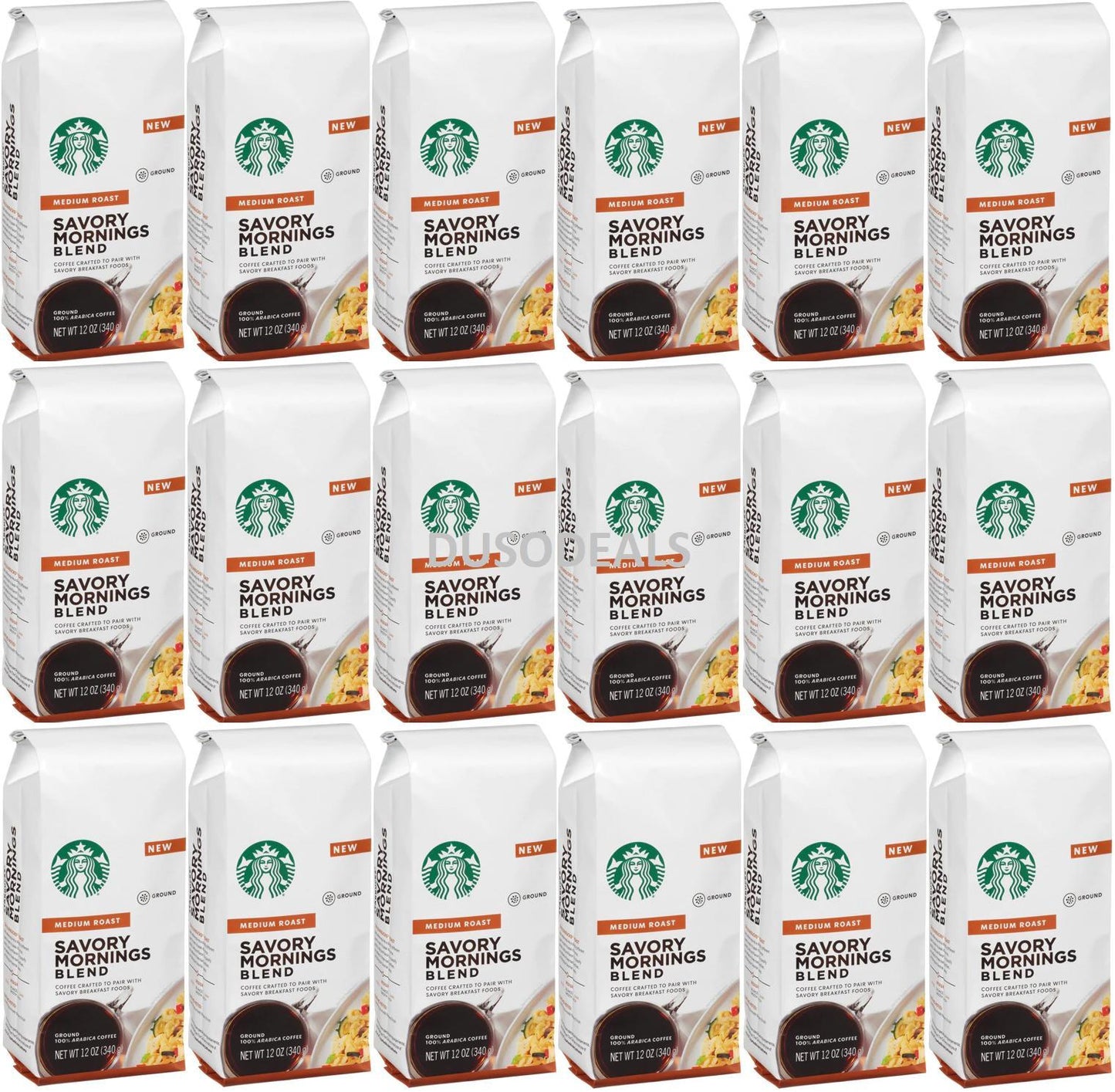 18 PACK Starbucks Savory Mornings Medium Roast Ground Coffee - 12oz BB JAN 2020