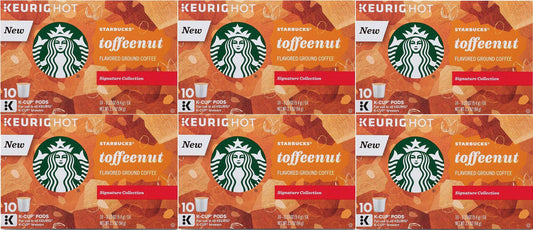 Starbucks Toffeenut Medium Roast Coffee K Cups for Keurig 60 Count BBD Jan 2020