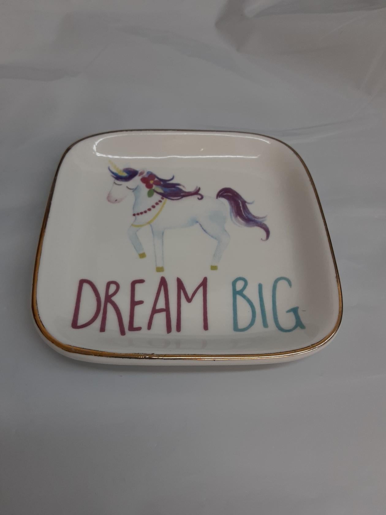 DreamBig Unicorn, jewelry Dish, by Myxx  5974ce, **Lot of 3**