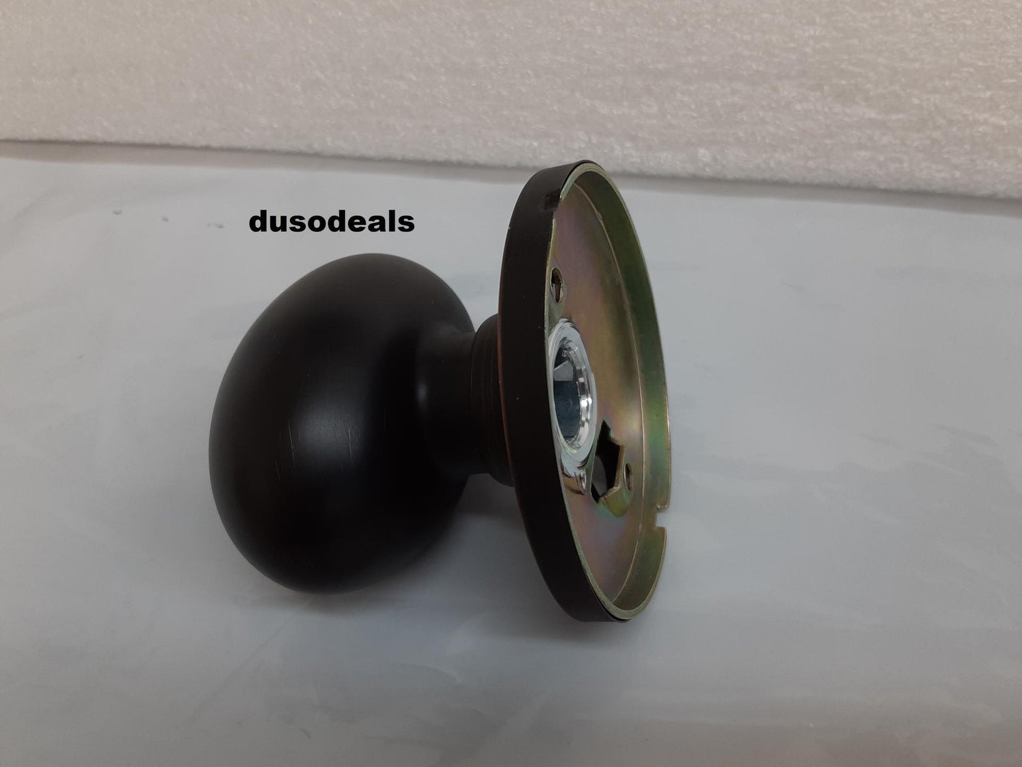 Dark Oil Rubbed Bronze Door Oval Egg Style Knob Entry/Privacy / Passage/Dummy