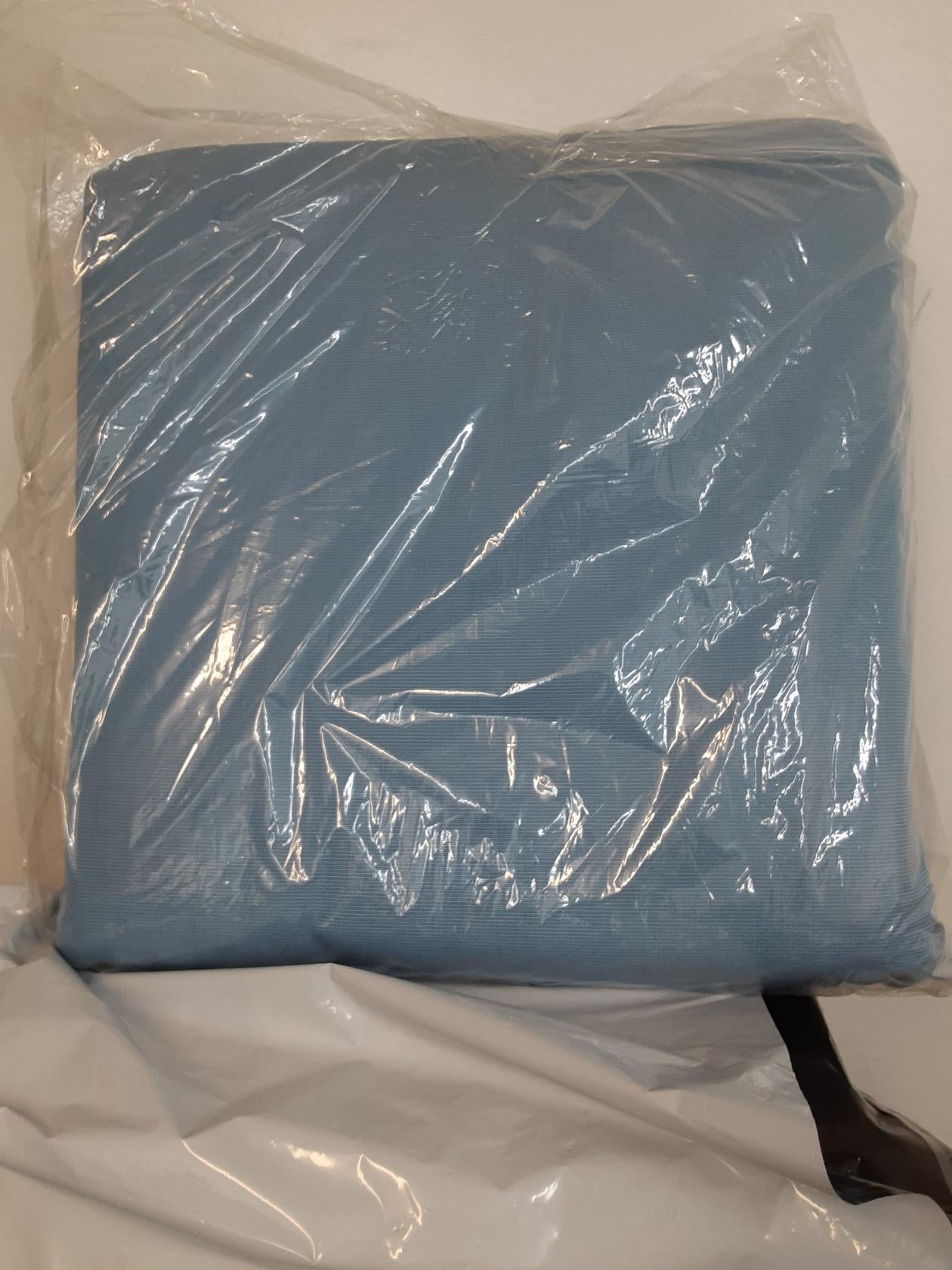 Cushion for Curved Stacking Chair, Item #155371 by FrontGate AQUA BLUE COLOR