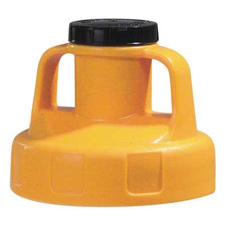 Utility Lid,w/2 In Outlet,HDPE,Yellow OIL SAFE 100209