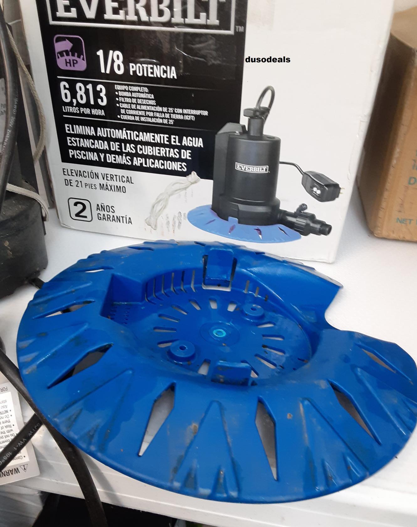 Everbilt 1/8 Hp Pool Cover Pump Ut08804-- BEING SOLD AS IS- see photo!