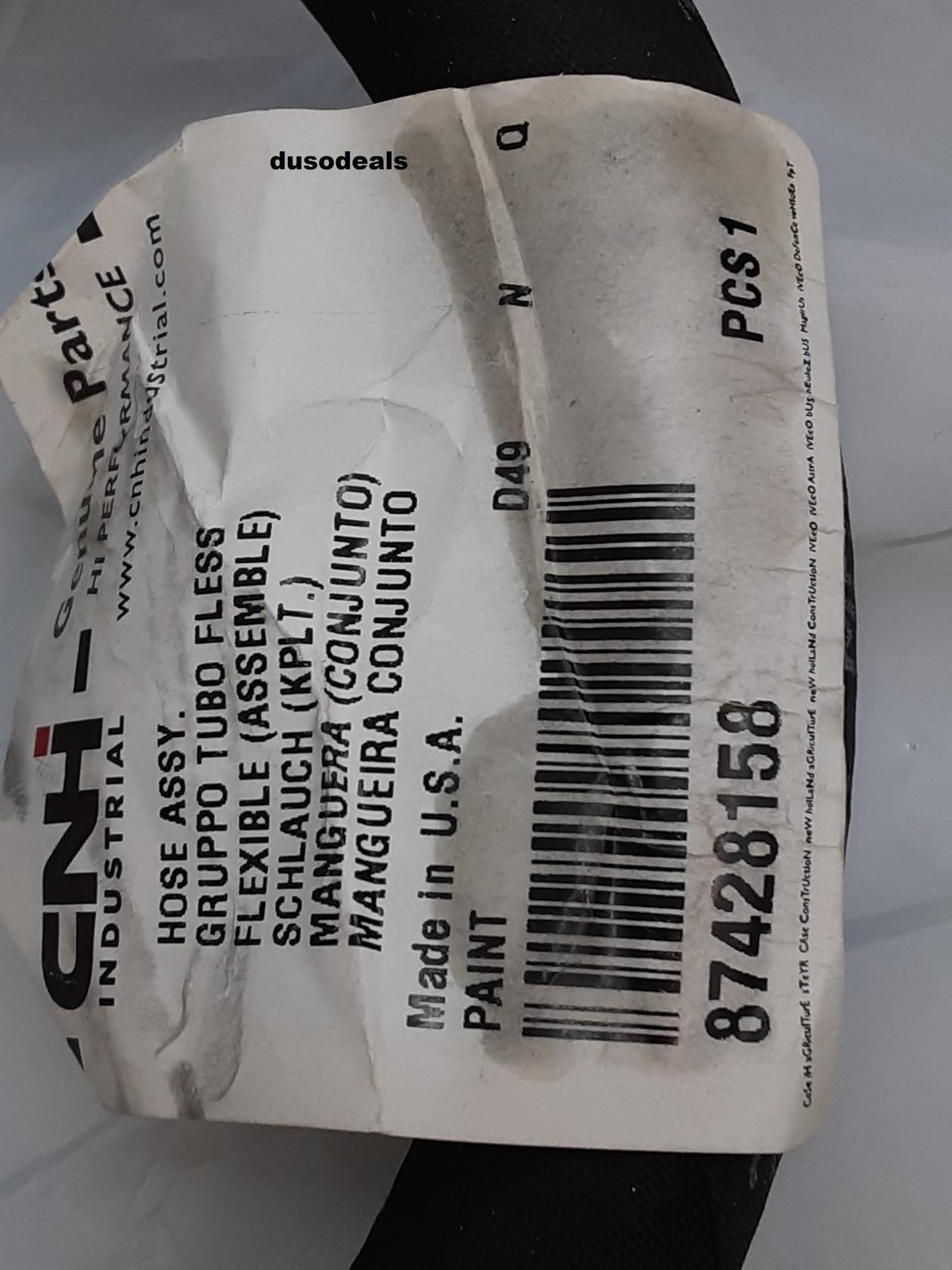 Genuine Parts Hose Assy, GRUPPO TUBO FLESS, Flexible 87428158 -2pack