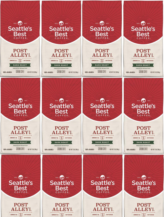 PACK OF 12 Seattle's Best Post Alley Dark Ground , 12 Oz EA Best Before 2/2020