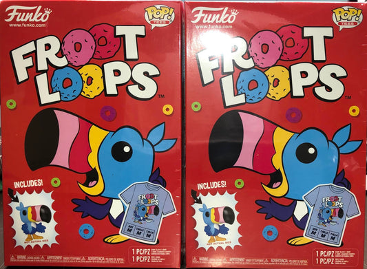Funko Ad-Icons Fruit Loops Cereal Box - Pocket Pop & Tee Size Medium (Pack of 2)