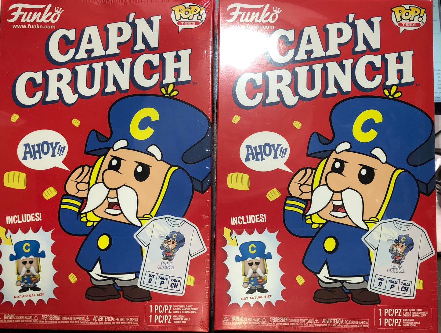 Funko Ad-Icons Cap'n Crunch Cereal Box - Pocket Pop & Tee Size Small (Pack of 2)