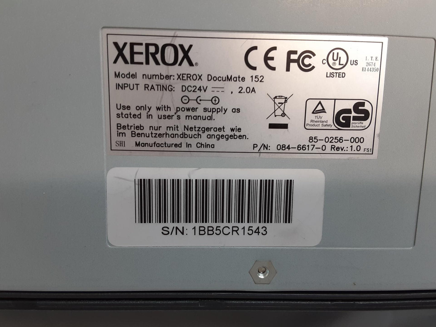 Xerox docuMate 152 1BB5CR1543