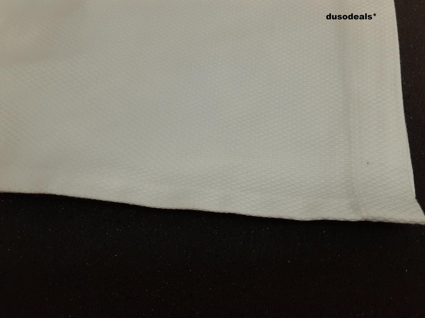 White 100% Cotton Huck Towel Napkins -17x17- no 77337, Made in India- SET of 50