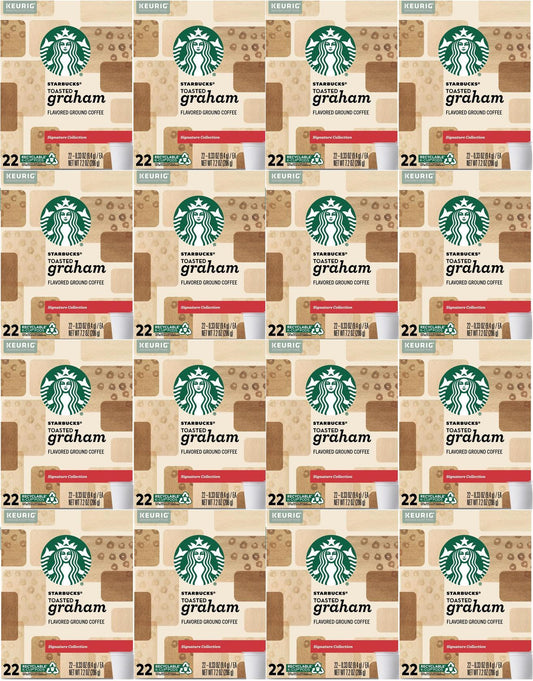 HUGE LOT 352 Starbucks K-Cups Toasted Graham  16 boxes x 22 ct Best By June 2020