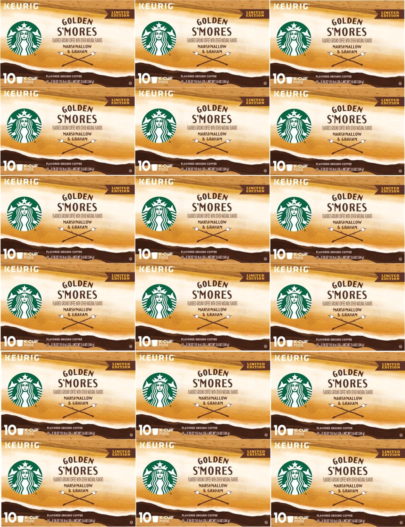 Starbucks Golden S'mores 180 COUNT K-Cups Pods Best Before December 2019