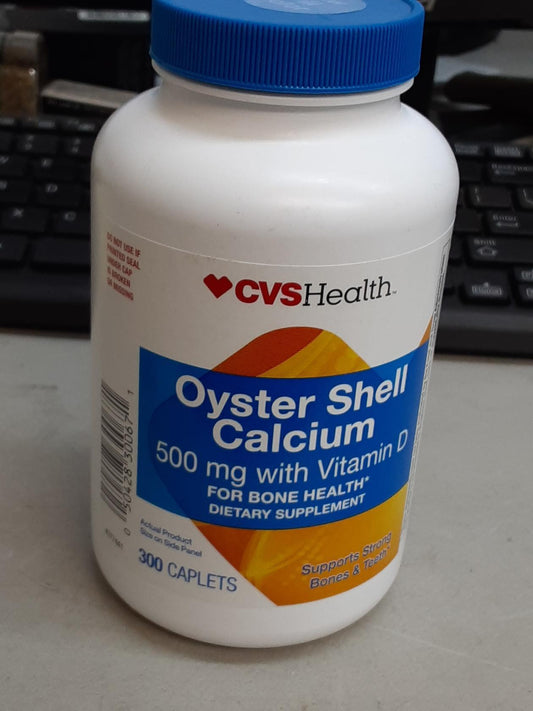 1 Cvs With 300 Caplets Oyster Shell Calcium 500 Mg + Vitamin D Exp. 04/2021