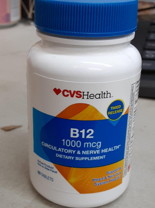 Cvs Health B12 1500 Mcg Fast Dissolve 120 Tablets Exp. 09/2020 Energy Vitamin