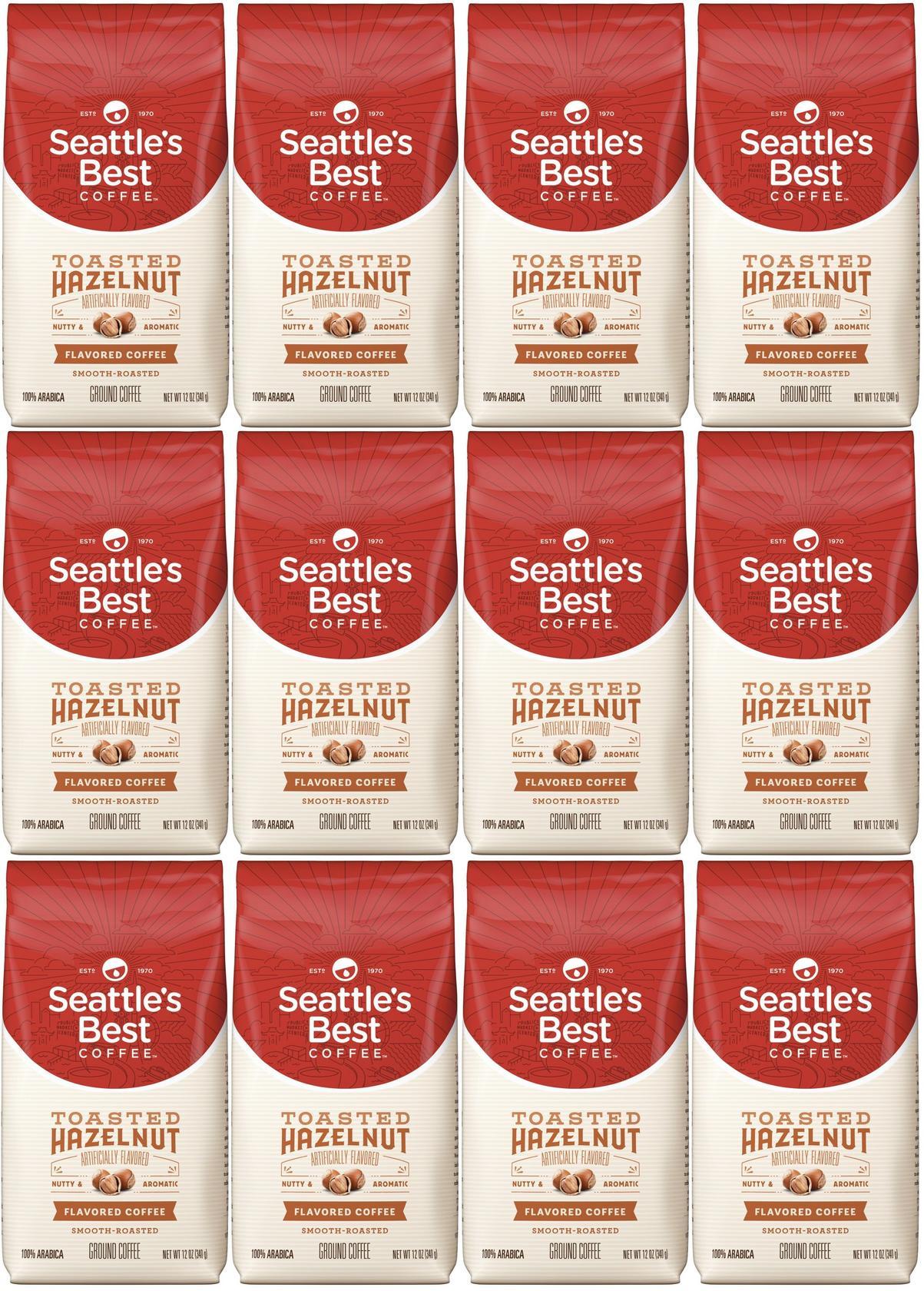 LOT OF 12 Seattle's Best Toasted Hazelnut Ground Coffee Best Before May 2020