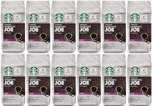 12 PACK Starbucks Coffee Morning Joe Ground Coffee 12 oz Bags Best BY April 2020