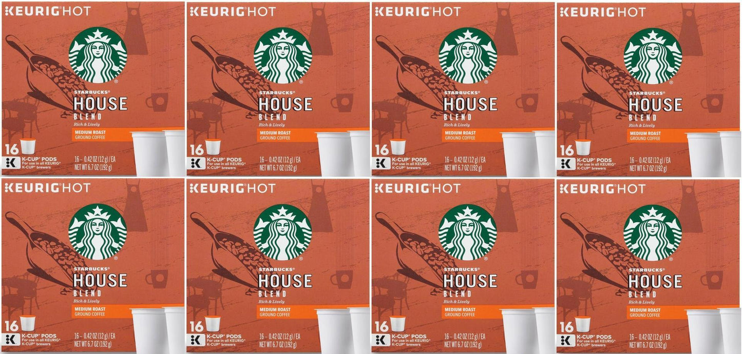 Starbucks 128 COUNT House Blend, K-Cup for Keurig Best Before August 2020