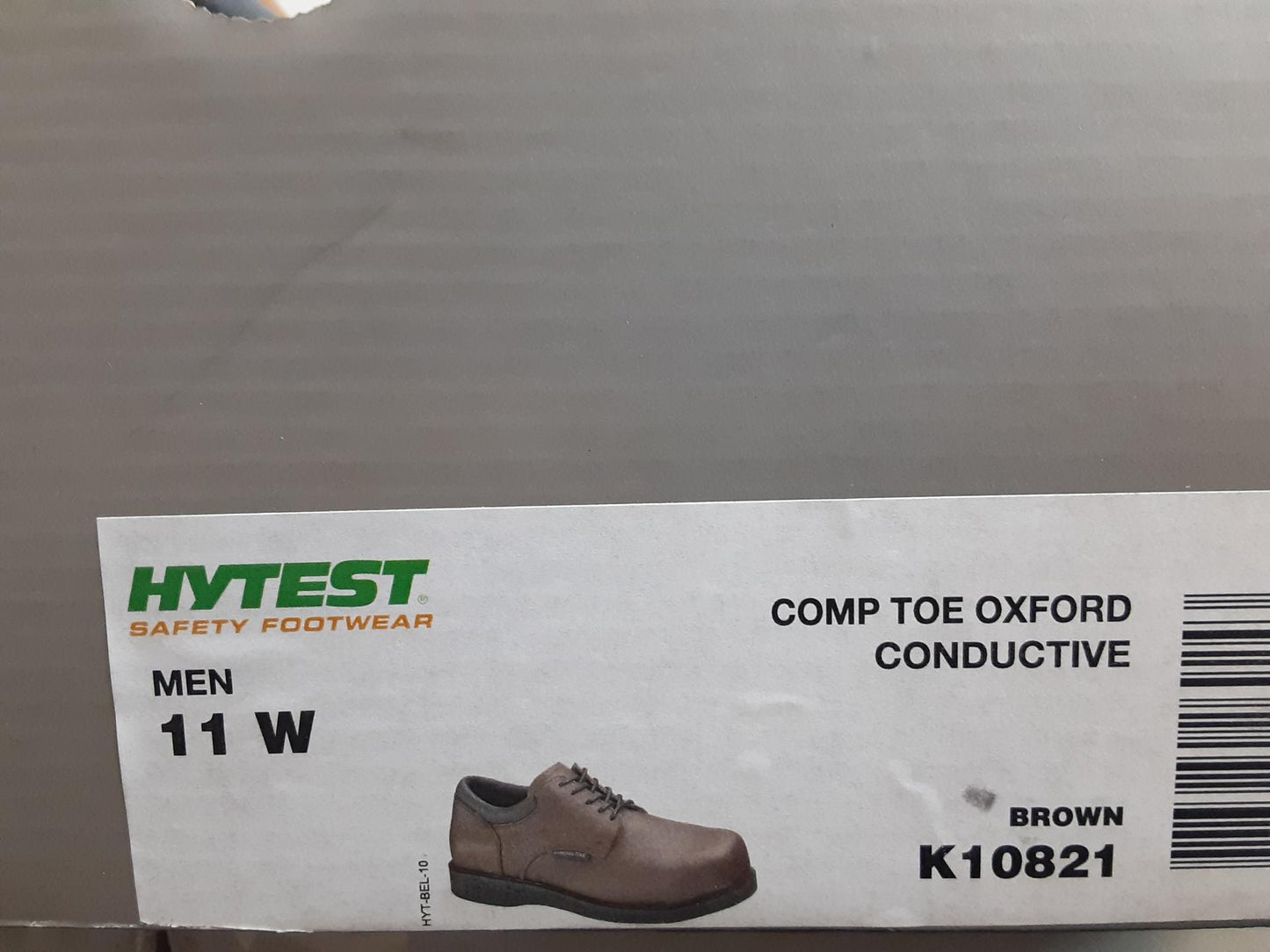 *Damaged Hytest CT, Oxford, Conductive, Brown, K10821, Size 11 Wide Men