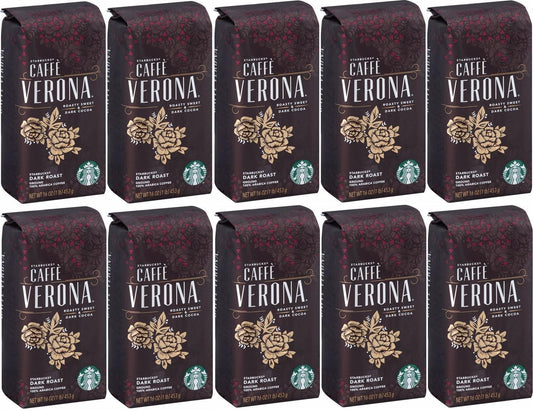 12 LBS Starbucks Caffe Verona Dark Roast Ground Coffee Best Before December 2019