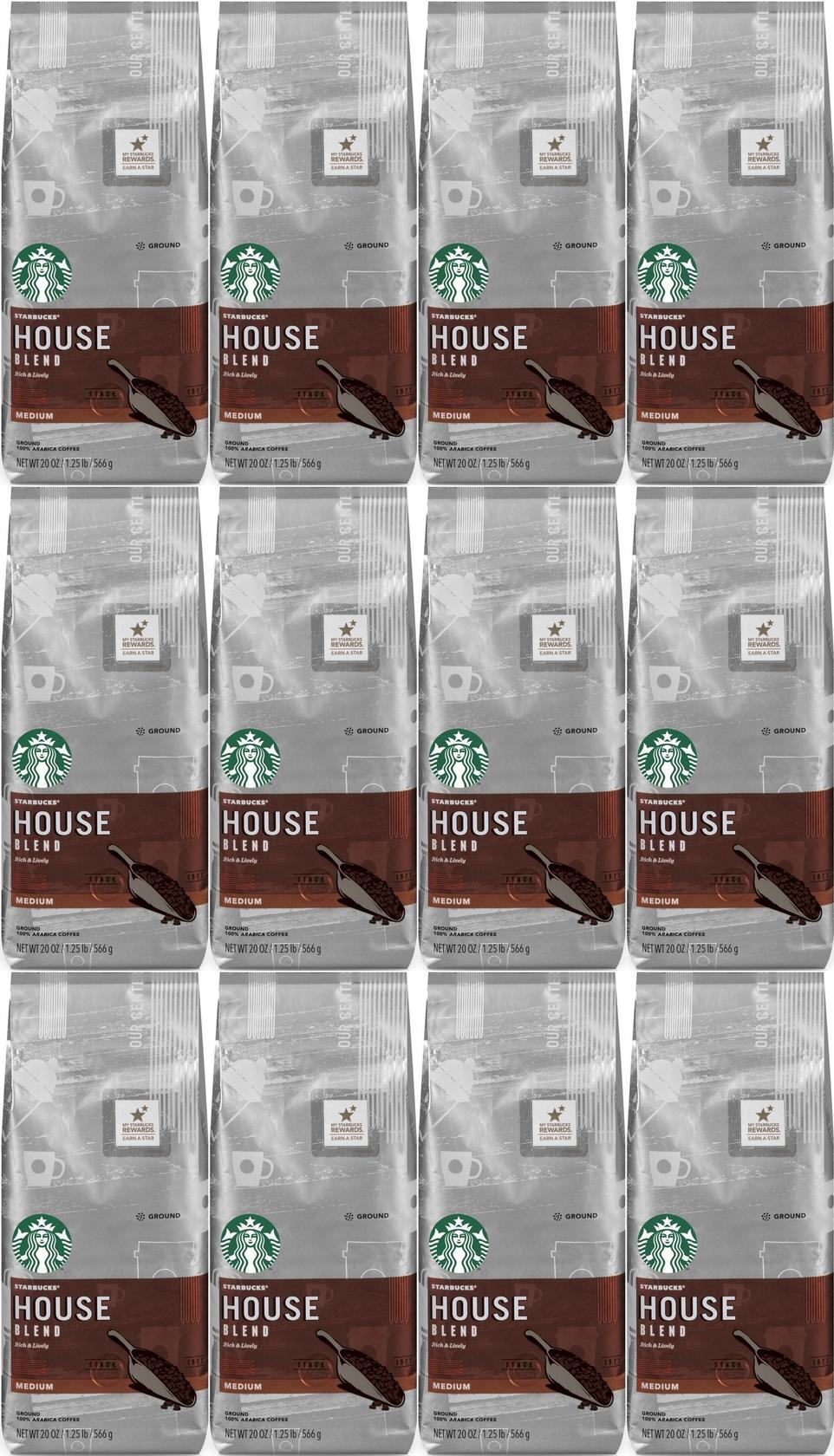 Lot of 8 Starbucks House Blend Ground Coffee 20oz Bags Best Before May 2020