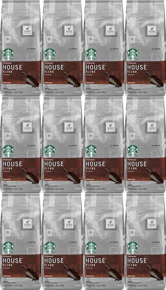 Lot of 8 Starbucks House Blend Ground Coffee 20oz Bags Best Before May 2020