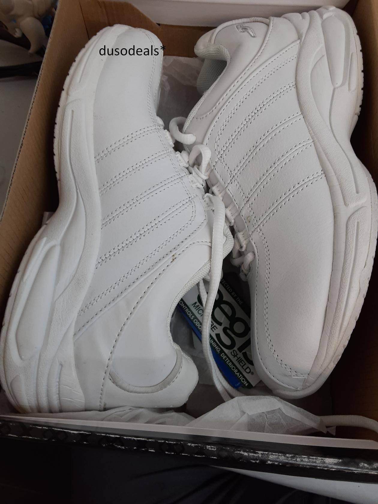 Dr, Scholl's Kimberly, Slip & Oil Resistant Outsoles, WHITE, Womens Size 7 Wide