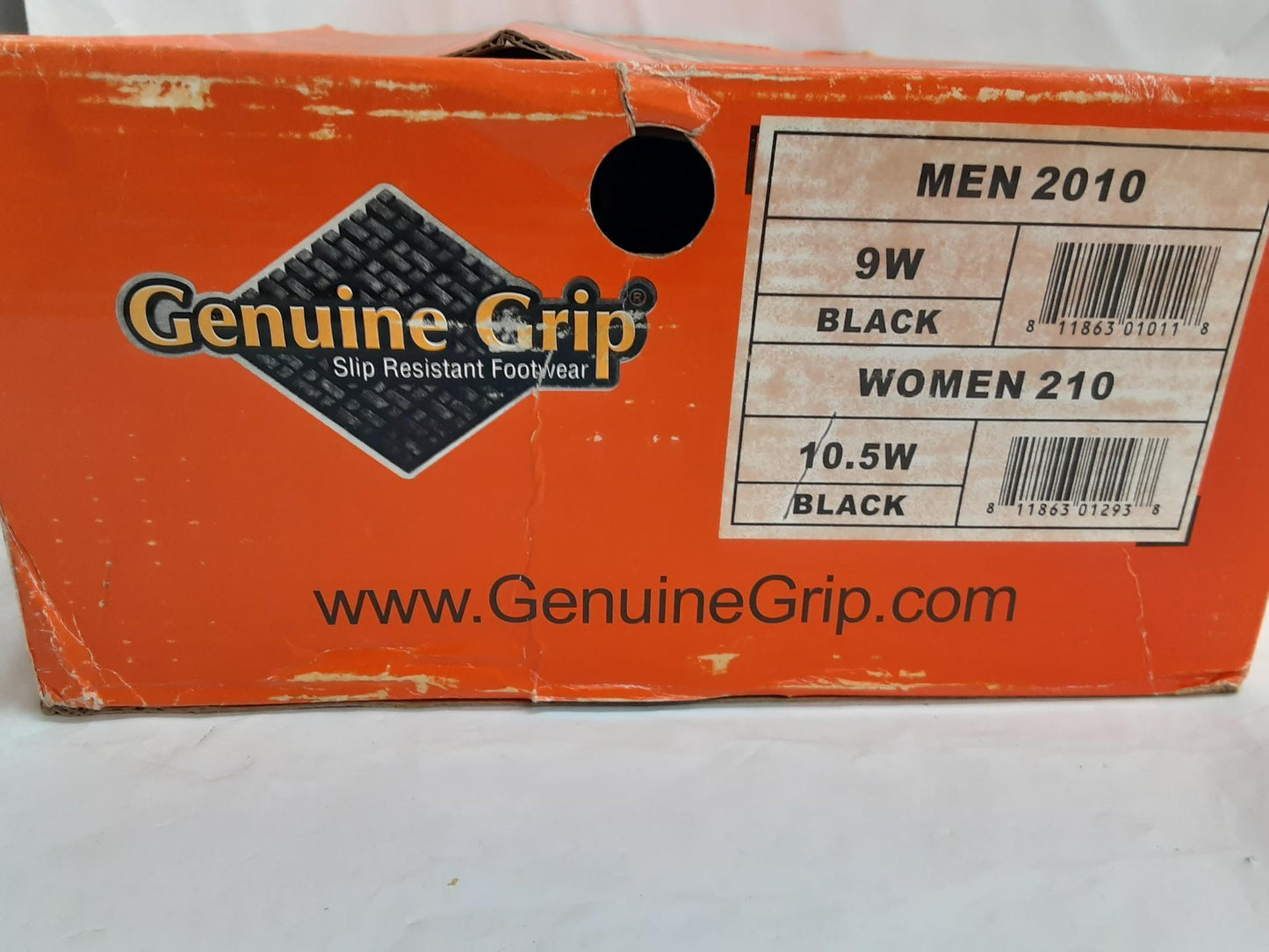 Genuine Grip '2010' Mens 9Wide/Womens 10.5 Wide, Black, Slip Resistant