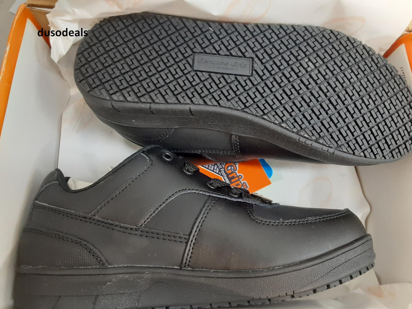 Genuine Grip , SR, Footwear, '2010wide', Unisex sizes Men: 6/Women: 7.5 BLACK