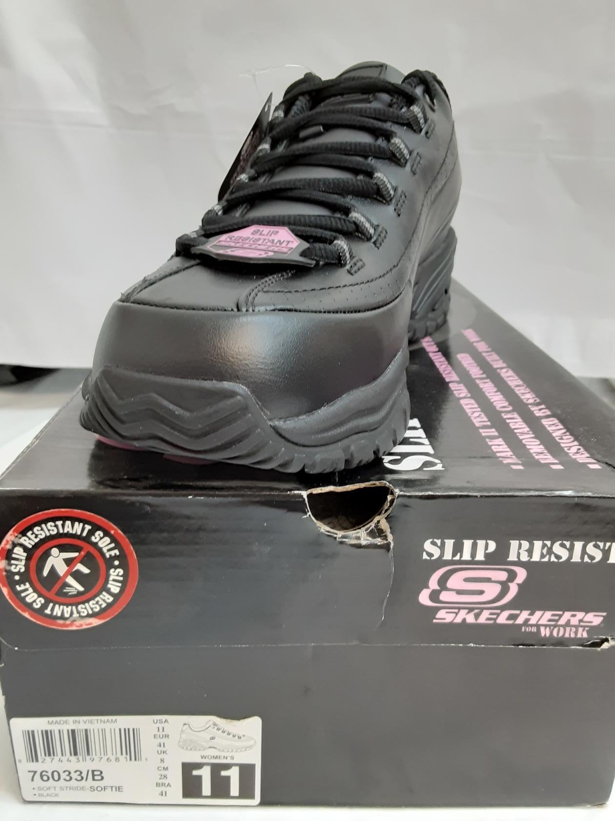 Skechers for Work Soft-Stride 'Softie', 76033, Womens, Size 11 Medium, Black