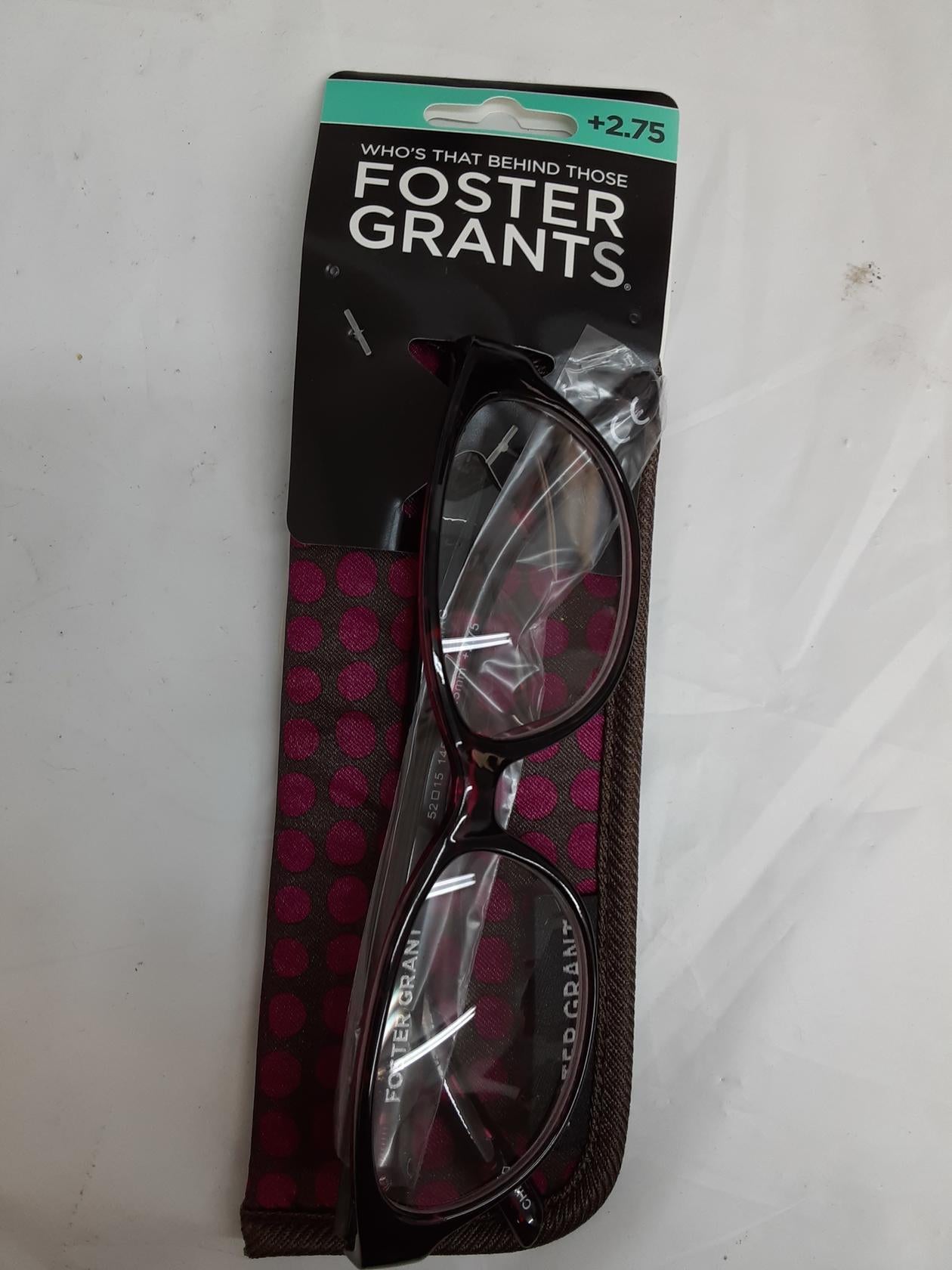 Foster Grants Women's Reading Glasses- Monica Mag Purple with soft case; +2.75