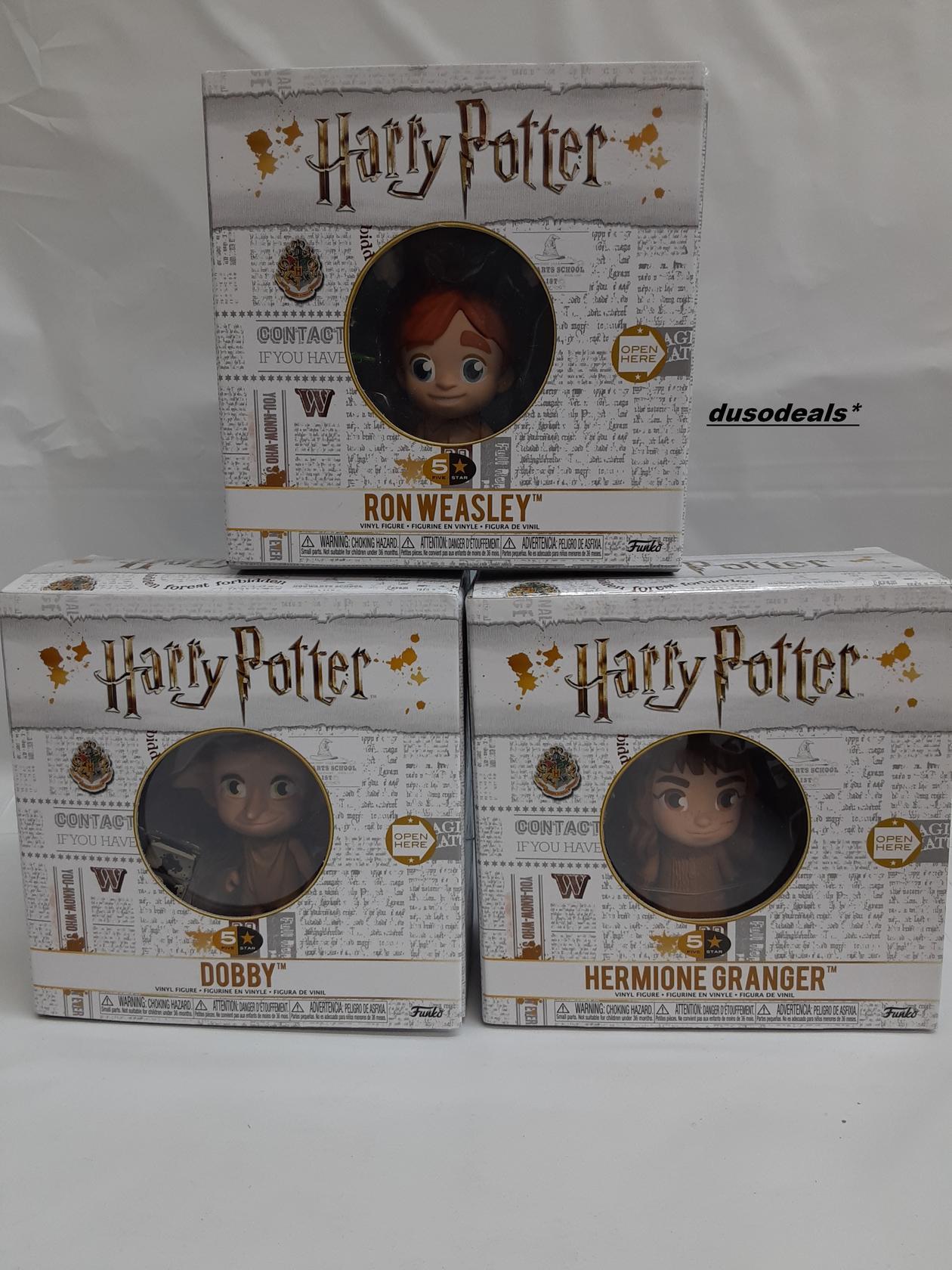 Funko 5Star-HarryPotter- Collectibles- 3PACK: Hermione/ Ron Weasley/ Dobby- NEW