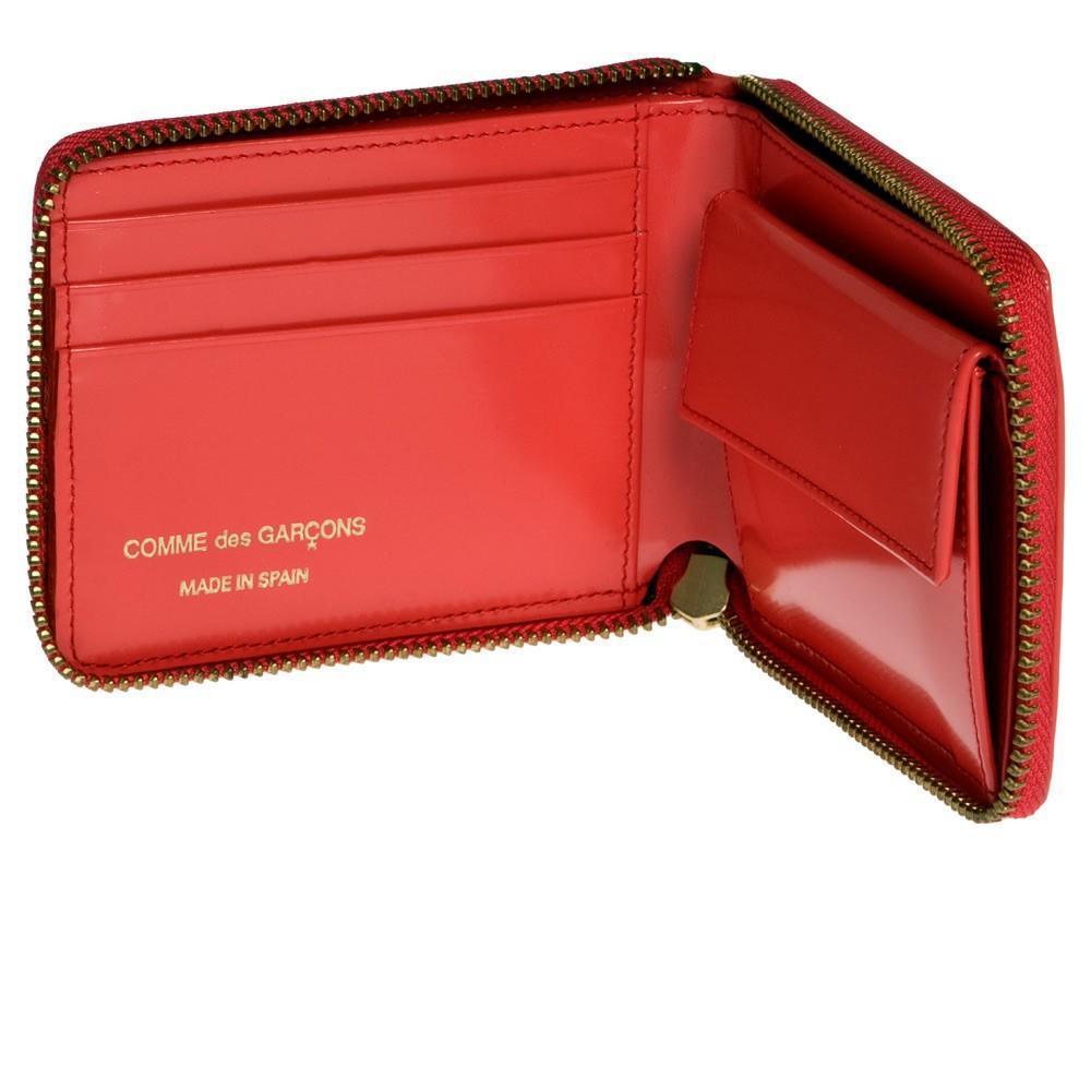 NEW Comme Des Garçons Leather Wallet Polka Dots Embossed (Red SA7100NE)