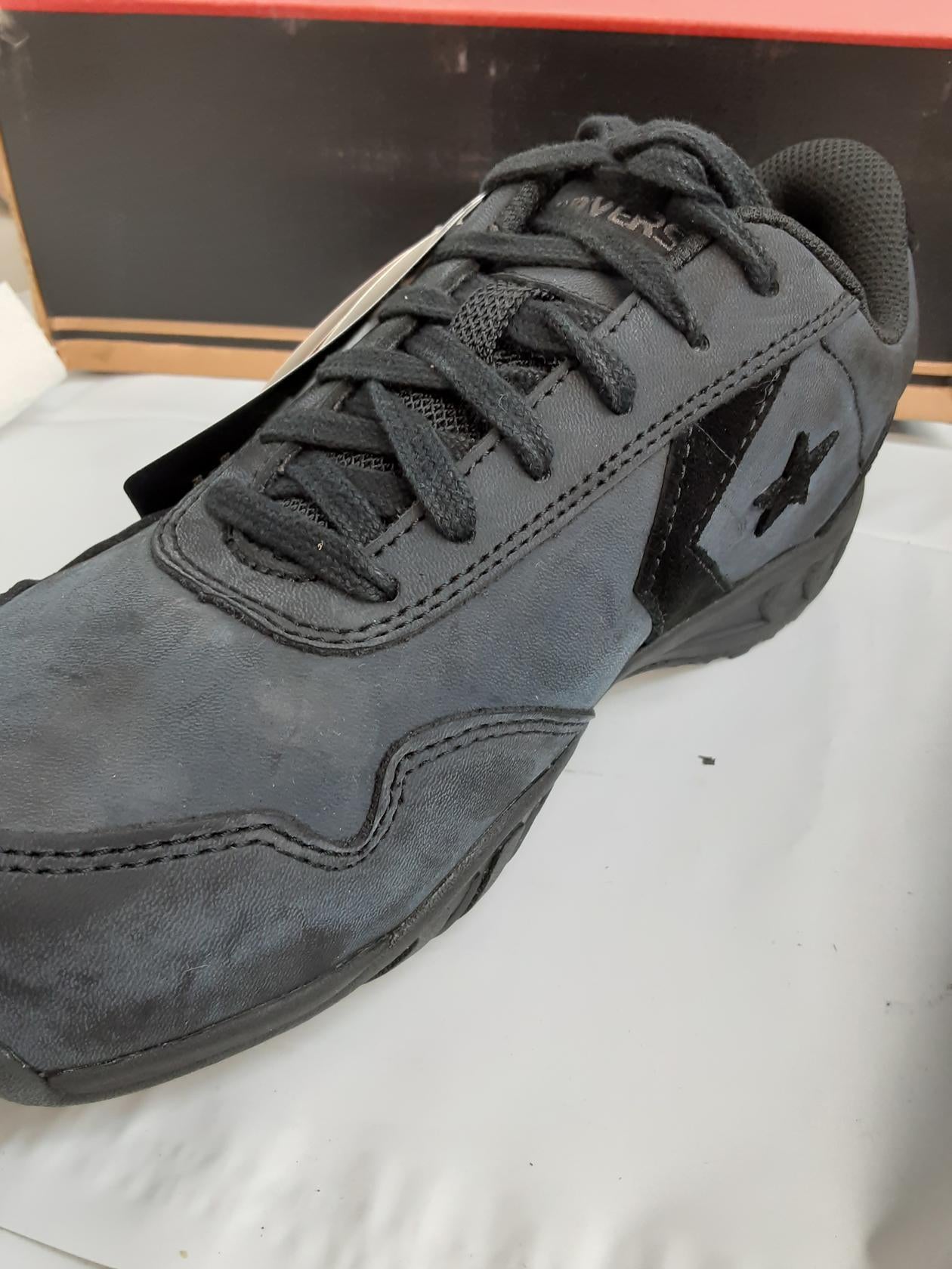 Converse Work Low Profile- Euro Casual- Size 7 Wide- Women- Black - NEW-Open Box