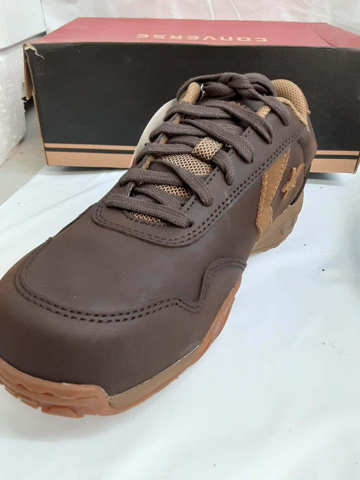 Converse Work -Low Profile- Euro Casual- Brown- Soft Toe- 7.5 Wide-C941-