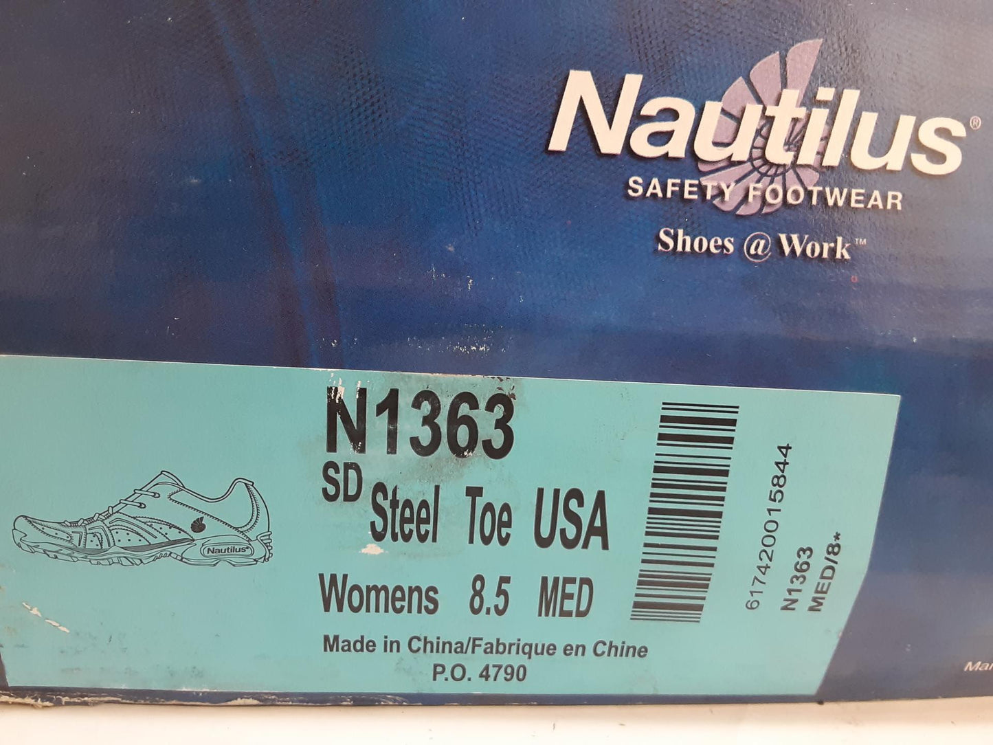 NAUTILUS- Esd Safety Toe- Sneakers- N1363- Grey- Size 8.5 Medium, Women- NEW