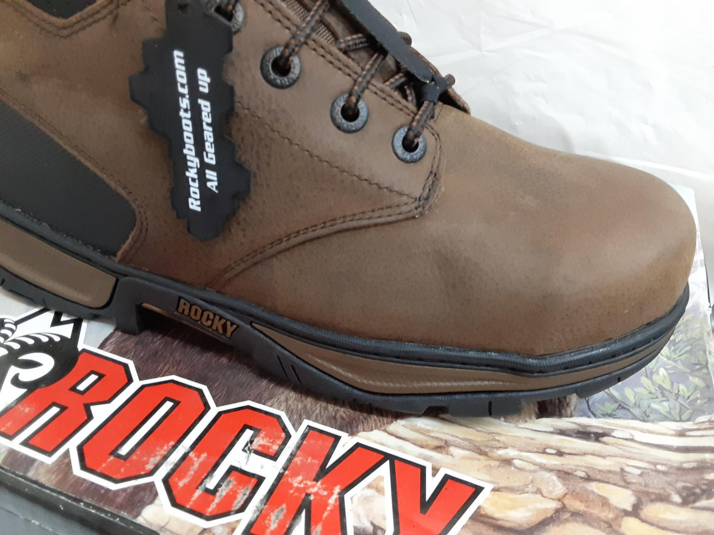 Rocky-RK020, Forge 6" Boot, Steel Toe, Waterproof, Brown, Size 9 Wide MEN - NEW!