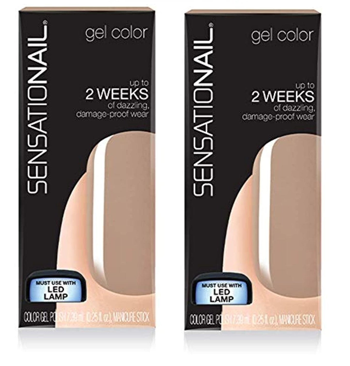 SensatioNail Color Gel Polish, 'Taupe Tulips', .25 fl oz 71594- (*Lot of 2*)