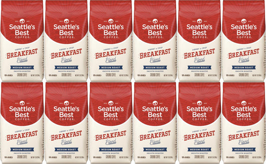 12 Pack Seattle's Best Breakfast Blend Ground Coffee 12oz Each Best By 2/2021