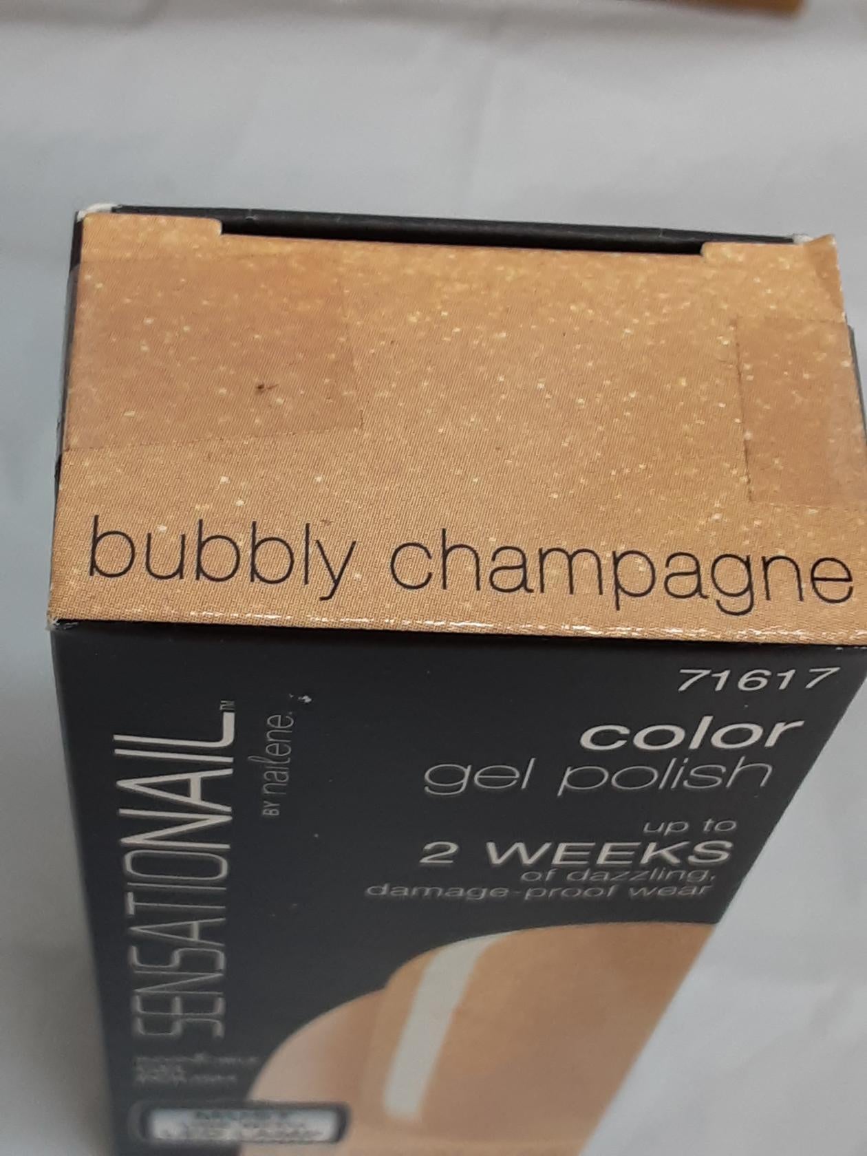 Sensationail Color Gel Polish Bubbly Champagne 71617 0.25 Fl. Oz. LOT OF TWO