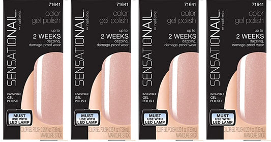 Sensationail Gel Polish Color, LE CREME, 71641, Lot of 4, NEW