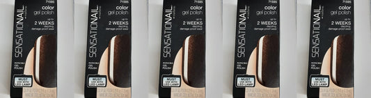 Sensationail by Nailene, Gel Polish Color 71595 Espresso Bean-.25 oz LOT of FIVE