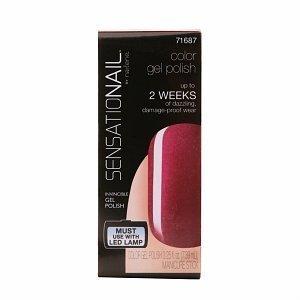 Sensationail Color Gel Polish, Barefoot Berry, .25 fl oz- LOT OF TEN- NEW