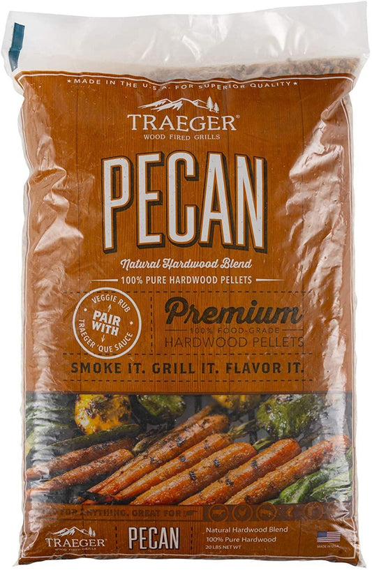 Traeger Grills PEL314 Pecan 100% All-Natural Hardwood Pellets 20 lb. Bag